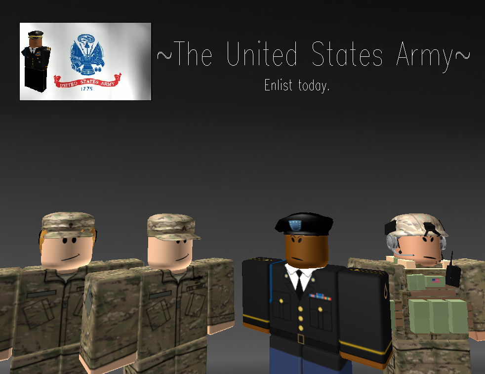 United States Army Group Uniform Roblox No Human